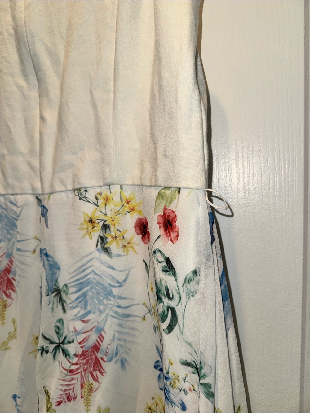 Ever New Melbourne Floral High-Low Flowy White Dress Size 10 Midi Maxi Wedding - Picture 10 of 12